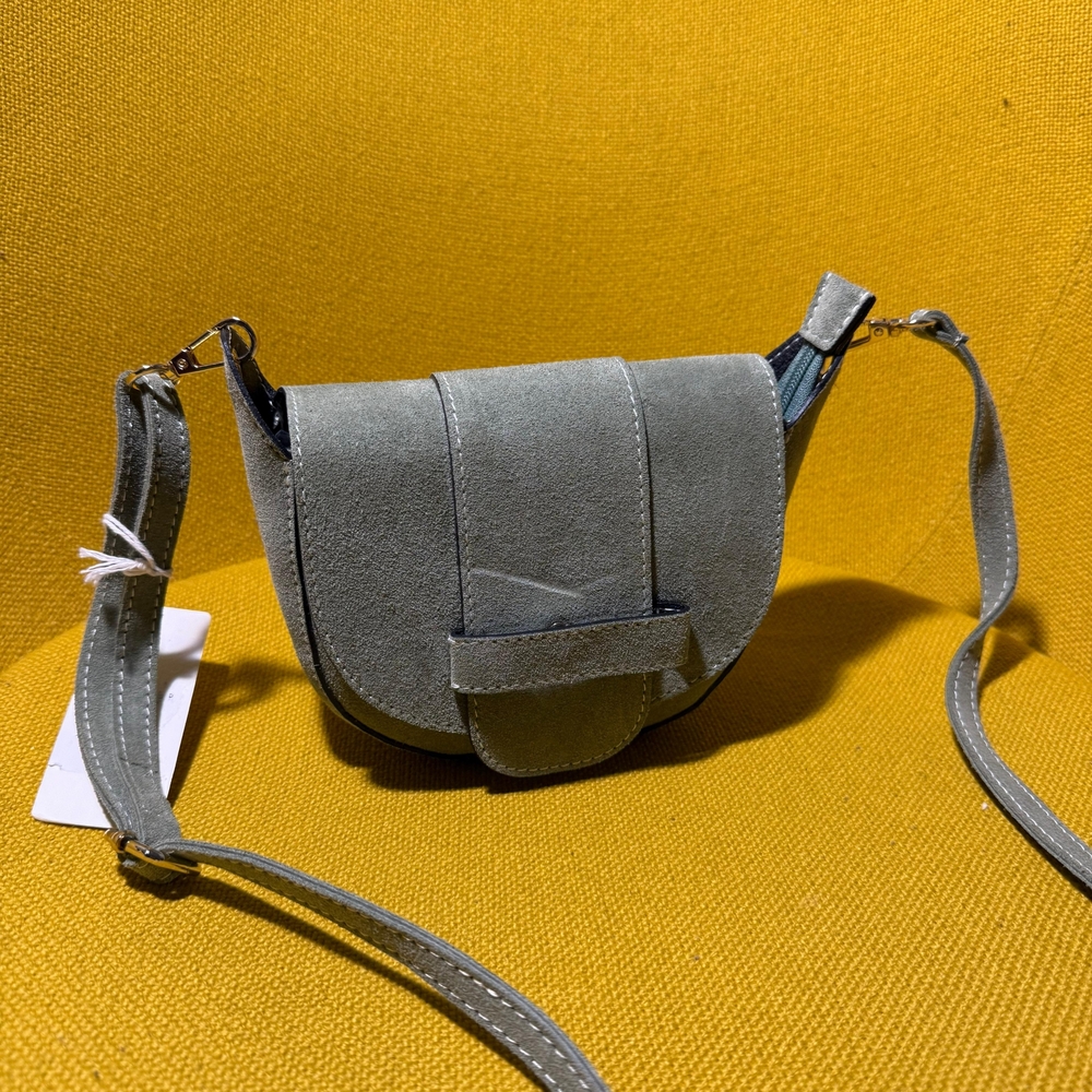 Chic Mint Green Crossbody Suede  Bag